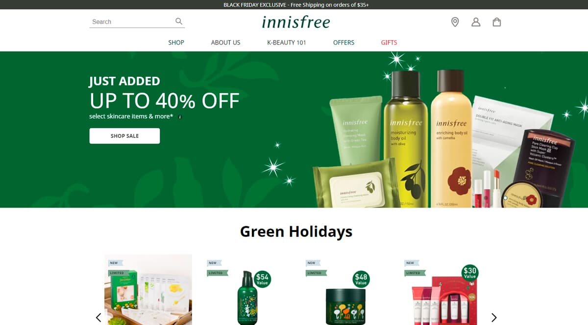 Innisfree - корейская косметика, купить в интернет-магазине с доставкой по Москве