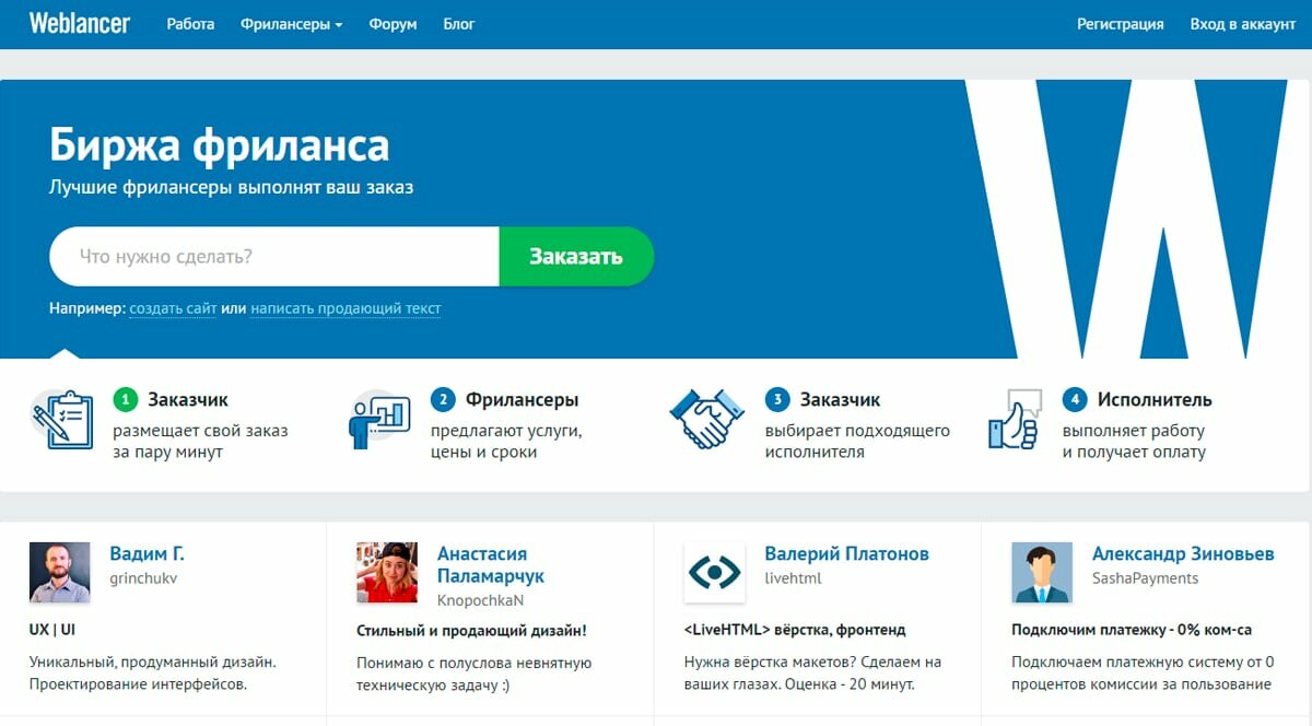 Weblancer - биржа фриланса, сайт по поиску работы и вакансий для удаленной работы с отзывами