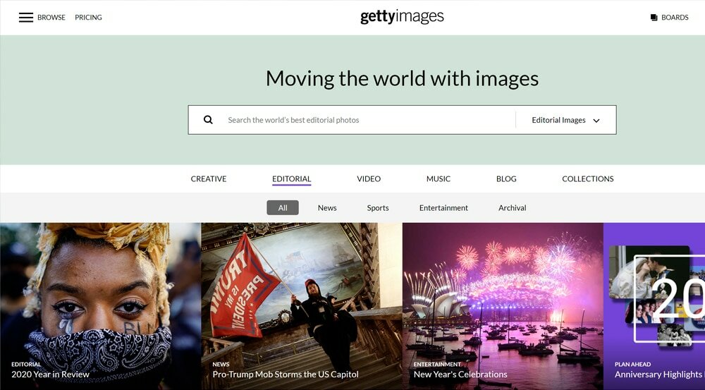 Getty Images - фотостоки, фотобанки и микростоки